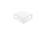 29.5 X 29.5 X 12 White Aluminum Coffee Table