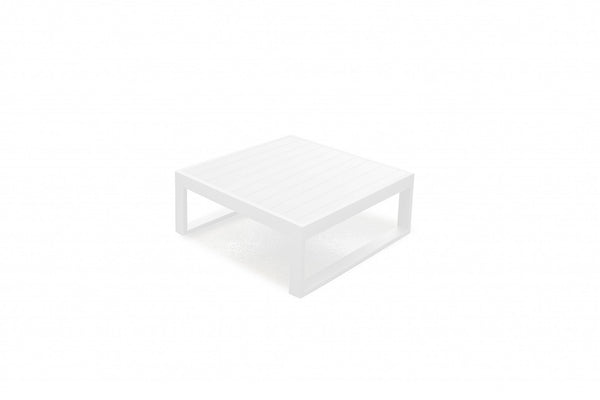 29.5 X 29.5 X 12 White Aluminum Coffee Table