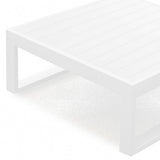 29.5 X 29.5 X 12 White Aluminum Coffee Table