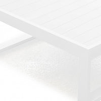 29.5 X 29.5 X 12 White Aluminum Coffee Table