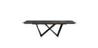 71 X 35 X 30 Black Ceramic Metal Dining Table
