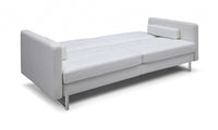 80 X 45 X 13 White Stainless Steel Sofa Bed