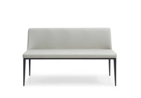 51 X 22 X 30 Light Grey Faux Leather Bench