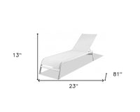 Set of 2 White Aluminum Chaise Lounges