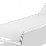 Set of 2 White Aluminum Chaise Lounges