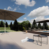 Set of 2 White Aluminum Chaise Lounges