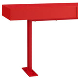 59 X 18 X 30 Red Lacquer Console