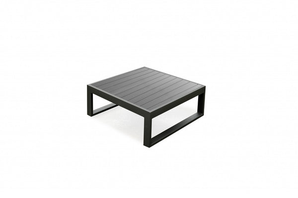 29.5 X 29.5 X 12 Gray Aluminum Coffee Table