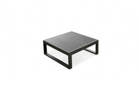 29.5 X 29.5 X 12 Gray Aluminum Coffee Table