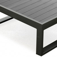 29.5 X 29.5 X 12 Gray Aluminum Coffee Table