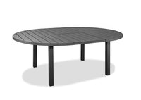 57-75 X 57 X 30 Gray Aluminum Dining Table