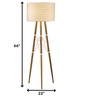 22 X 22 X 66 White Aluminum Floor Lamp