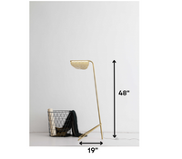 19 X 11 X 48 Golden Carbon Floor Lamp