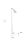 13 X 51 White Floor Lamp