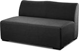 51 X 33 X 27 Dark Charcoal Fabric Love Seat