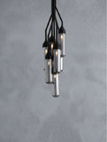 10.5 X 10.5 X 48 Black Carbon Steel Pendant Lamp