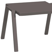22 X 18 X 16 Taupe Aluminum Side Table
