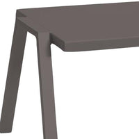 22 X 18 X 16 Taupe Aluminum Side Table