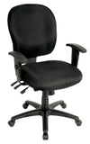 26" x 25" x 37" Charcoal Fabric Chair