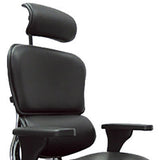 26" x 27.5" x 46" Black Leather Chair