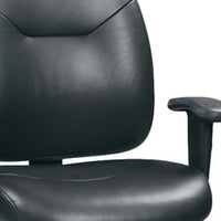 29.5" x 26" x 37" Black Leather Chair