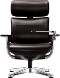 32.5" x 32.3" x 40.75" Black Leather  Chair