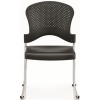 Set of 4 Black Professional Grade Plastic Chairs