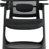 25" x 25.4" x 36.8" Black Elastic Mesh Seat and Back Chair
