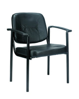 26" x 18.5" x 32.7" Black Vinyl Guest Chair
