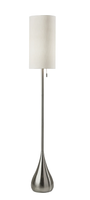 Floor Lamp Brushed Steel Metal Teardrop Base