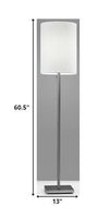 Floor Lamp Classic Silhouette Brushed Steel Metal