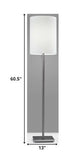 Floor Lamp Classic Silhouette Brushed Steel Metal