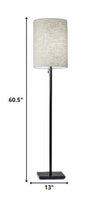 Floor Lamp Classic Silhouette Brushed Steel Metal