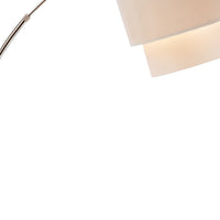 Brushed Steel Metal Floor Lamp with Adjustable Arc