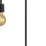Industrial Matte Black Finish Metal Desk Lamp with Vintage Edison Bulb