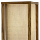 Floor Lamp with Natural Wood Finish Storage Shelves