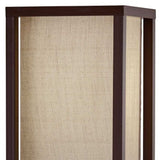 Floor Lamp with Natural Wood Finish Storage Shelves