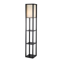 72" H Sleek Column Style Floor Lamp with Storage