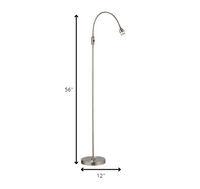 Floor Lamp in Adjustable Matte Black Metal LED