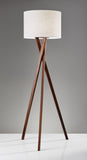 Floor Lamp with Walnut Wood Tripod Leg