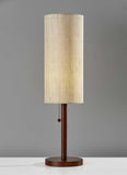 Slim Silhouette Walnut Wood Table Lamp
