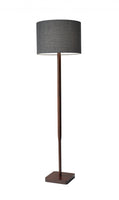 Walnut Wood Finish Floor Lamp with Simple Cabin Style