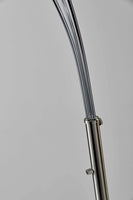 11" X 46"X 82" Brushed steel Metal Arc Lamp