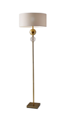 20" X 20" X 69" Brass Metal Floor Lamp