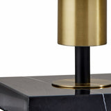 6" X 6" X 30" Black Metal LED Table Lamp