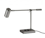 Tech Savvy Black Metal LED Charging Desk Lamp