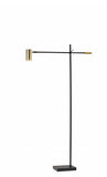 Black Metal Antique Brass Floor Lamp Tilt Arm LED Task Light