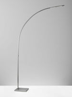 Futuristic Brushed Steel Metal LED Arc Floor Lamp