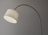 Sweeping Curve Floor Lamp in Satin Steel