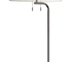 Looped Chrome Floor Lamp with Glass Cocktail Tabletop